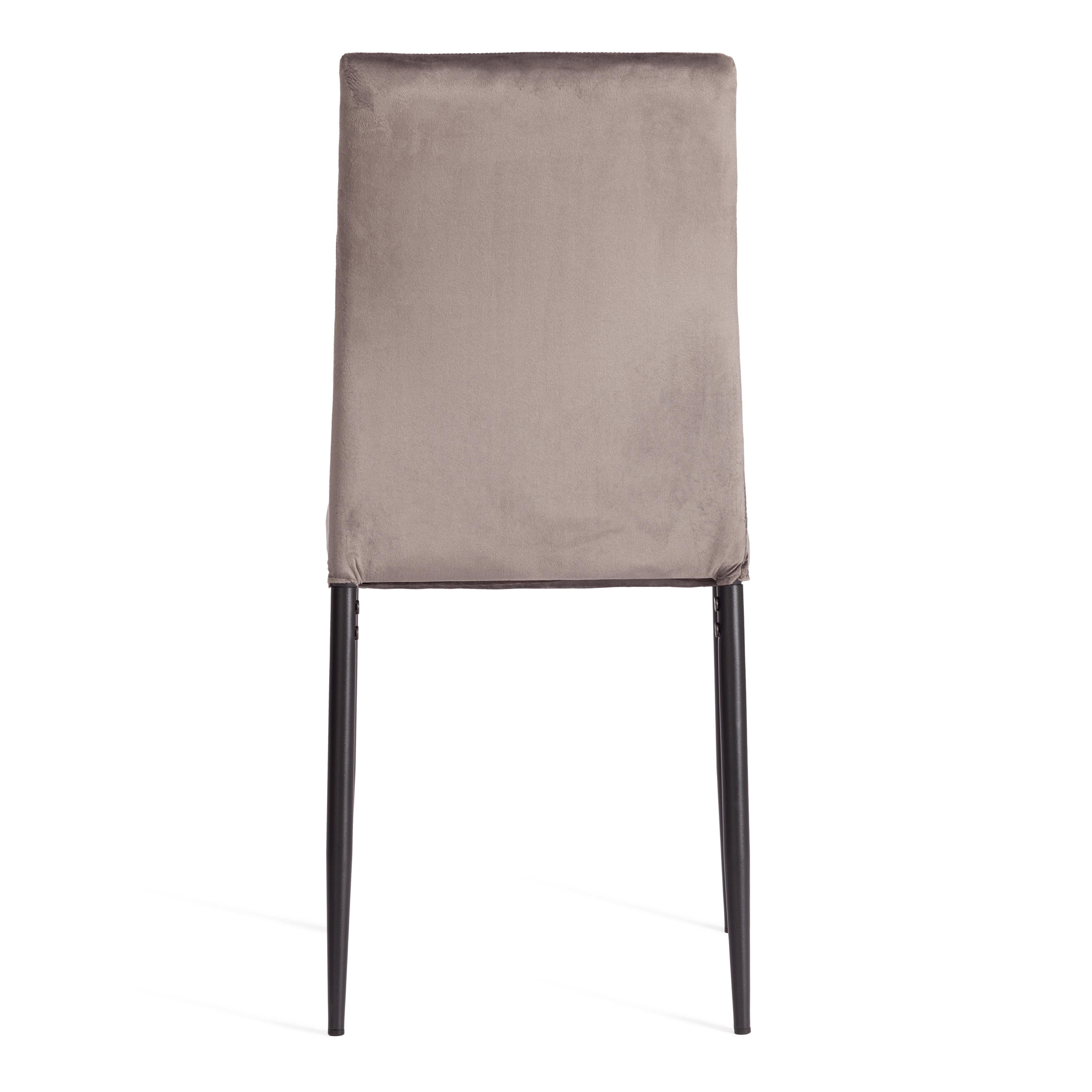 Стул Капри/Capri (мод.39) металл, вельвет, 49.5х41х93,5см, темно-серый HLR24/черный