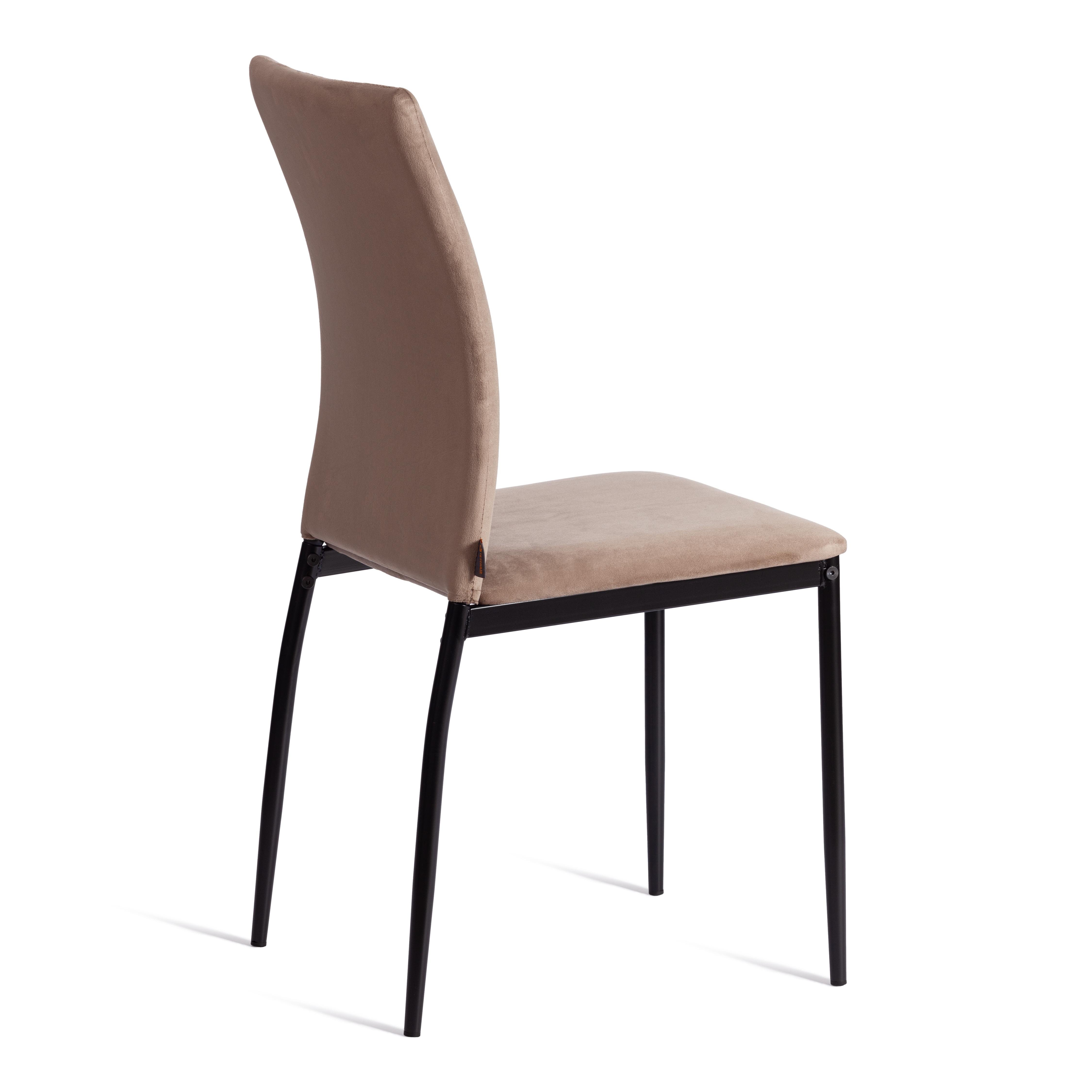 Стул Капри/Capri (мод.BC565-DC)/2 шт. в упаковке металл, флок, 43х53х92см, бежевый HLR8/черный