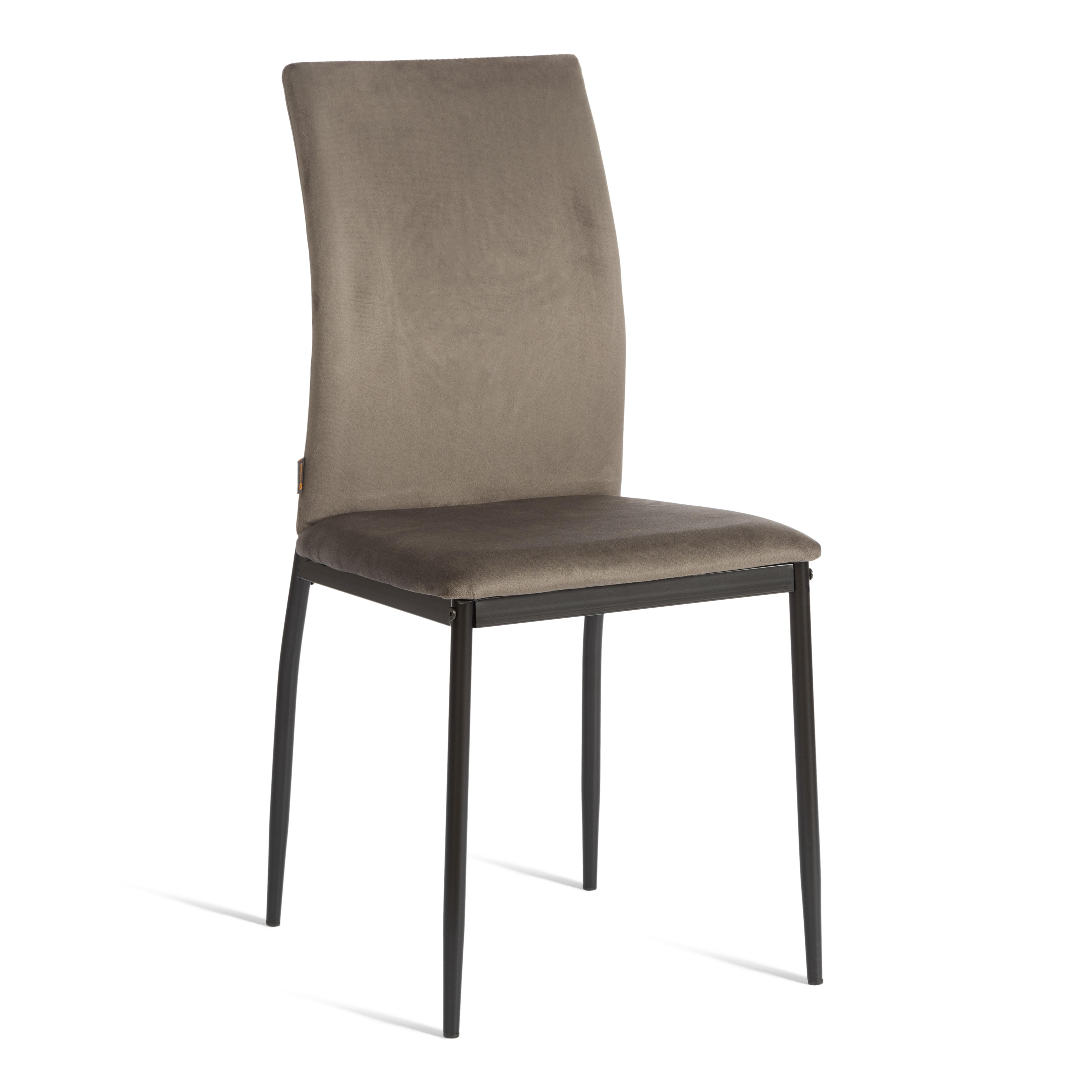 Стул Капри/Capri (мод.BC565-DC) металл, флок, 43х53х92см, темно-серый HLR24/черный