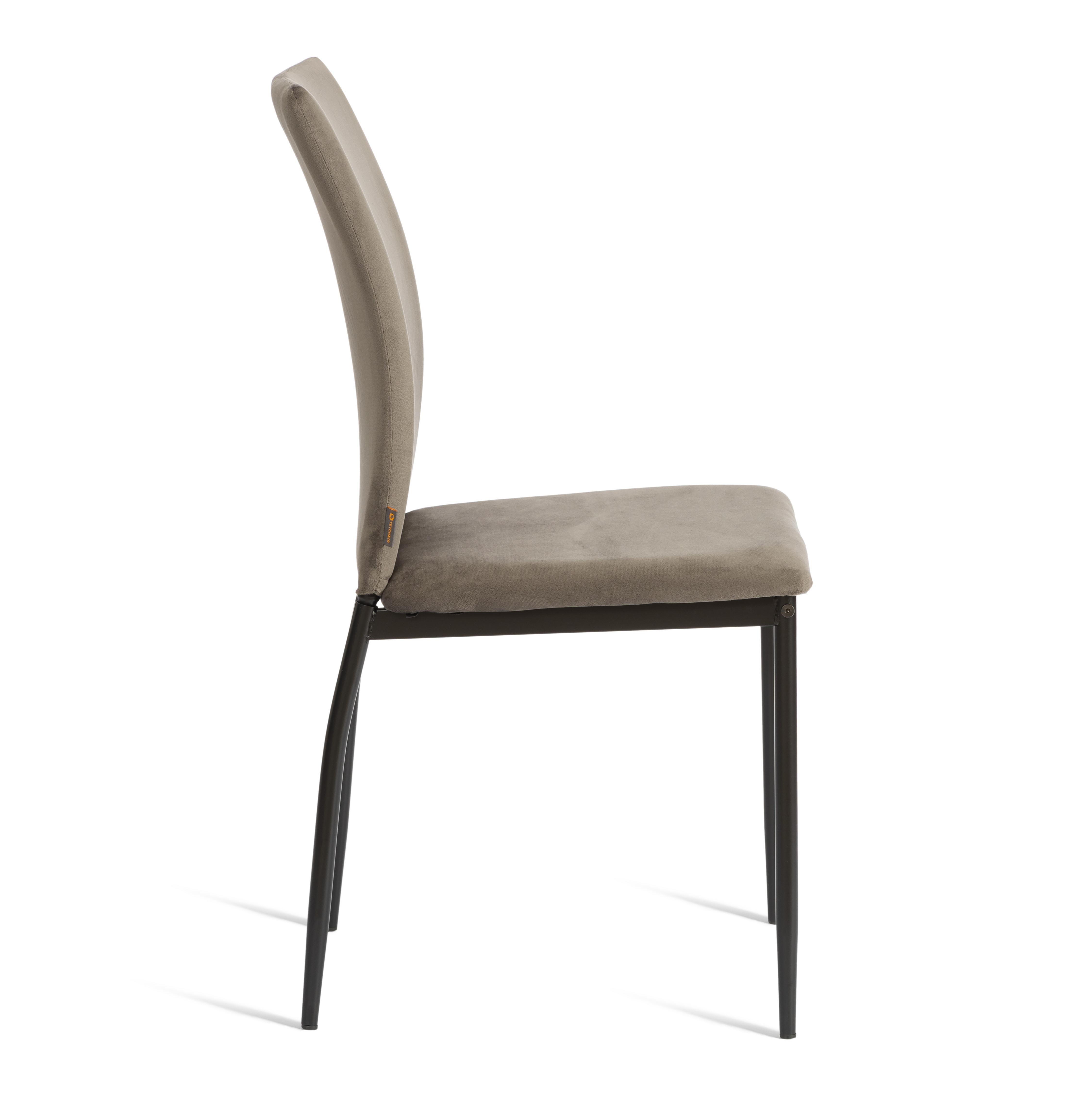 Стул Капри/Capri (мод.BC565-DC) металл, флок, 43х53х92см, темно-серый HLR24/черный