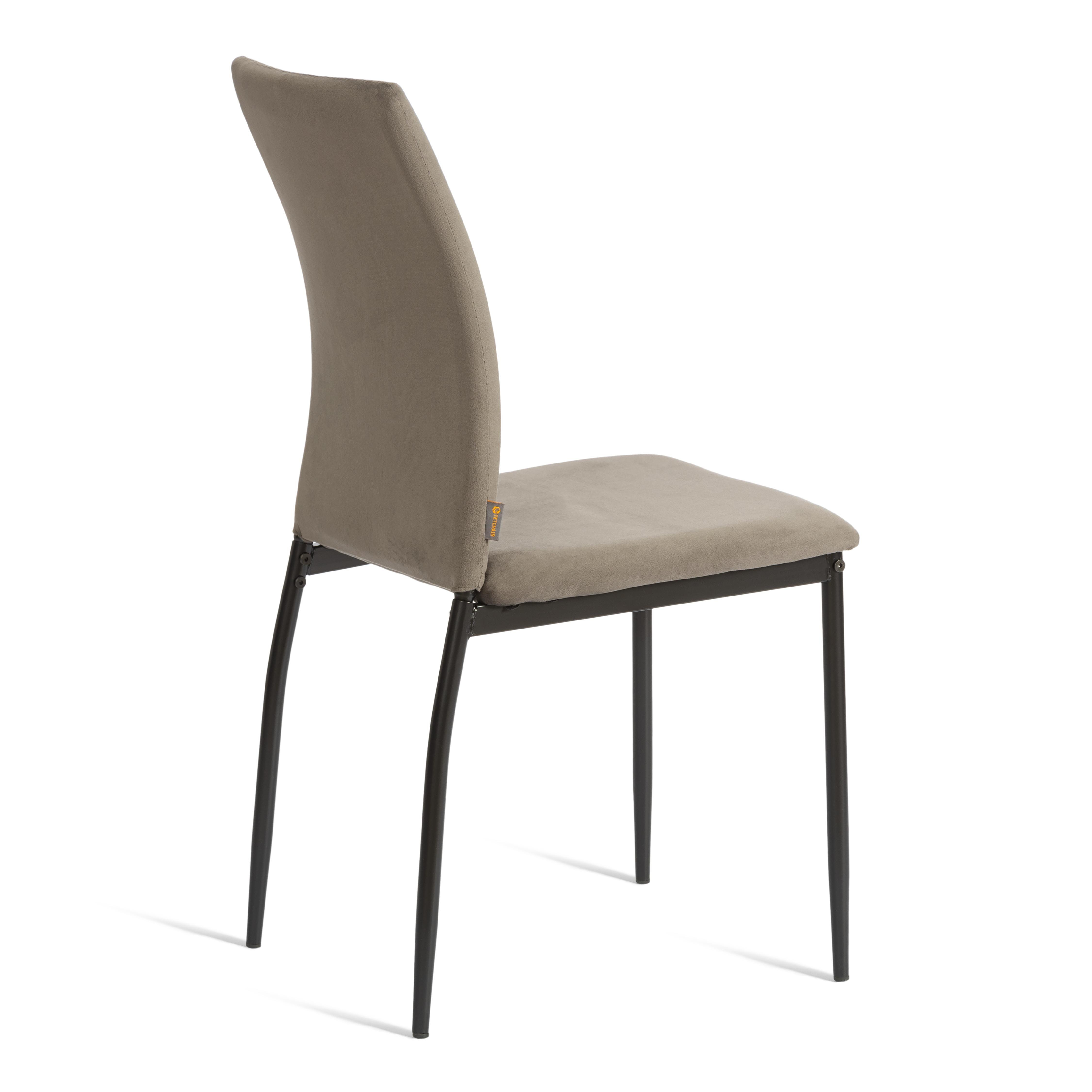 Стул Капри/Capri (мод.BC565-DC) металл, флок, 43х53х92см, темно-серый HLR24/черный