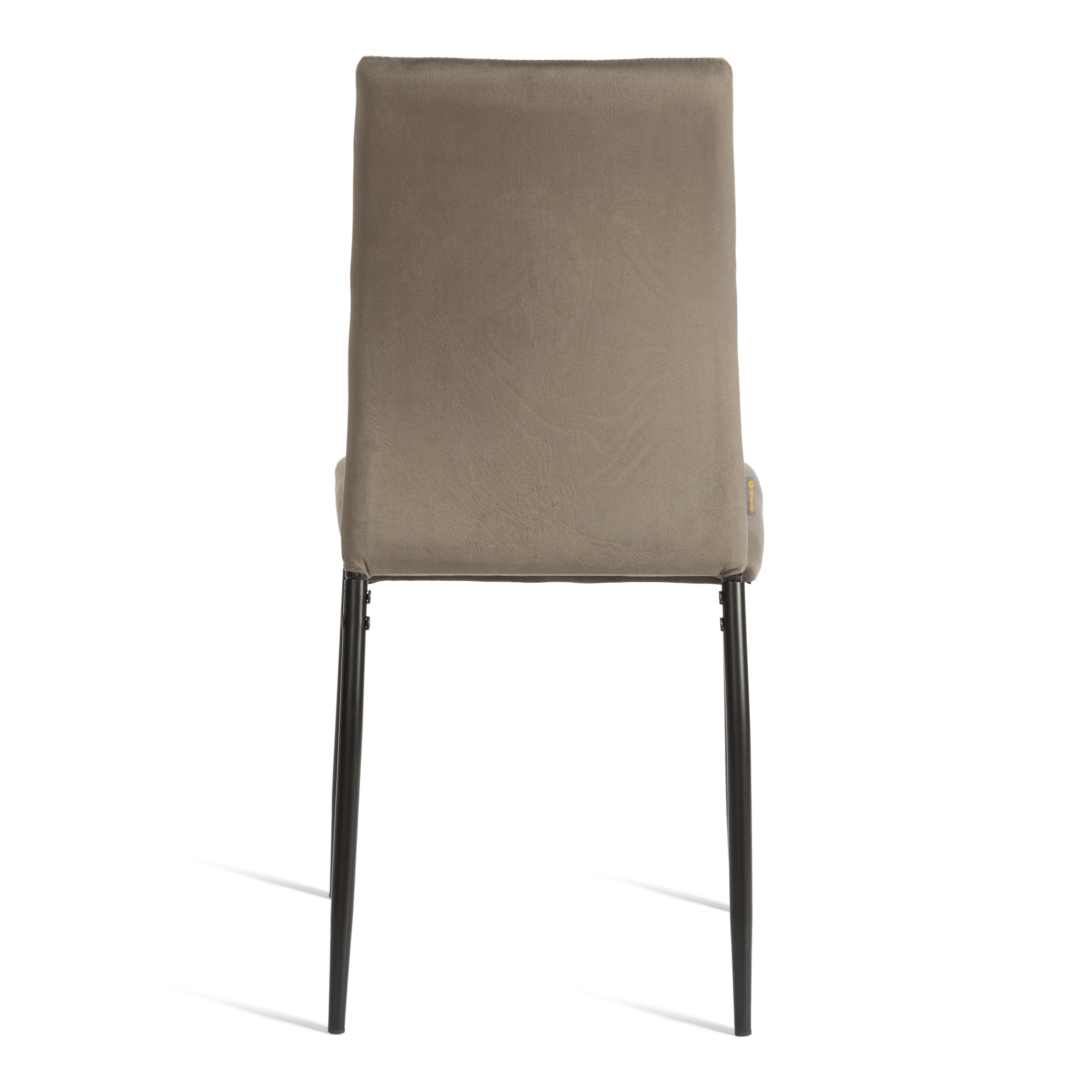 Стул Капри/Capri (мод.BC565-DC) металл, флок, 43х53х92см, темно-серый HLR24/черный