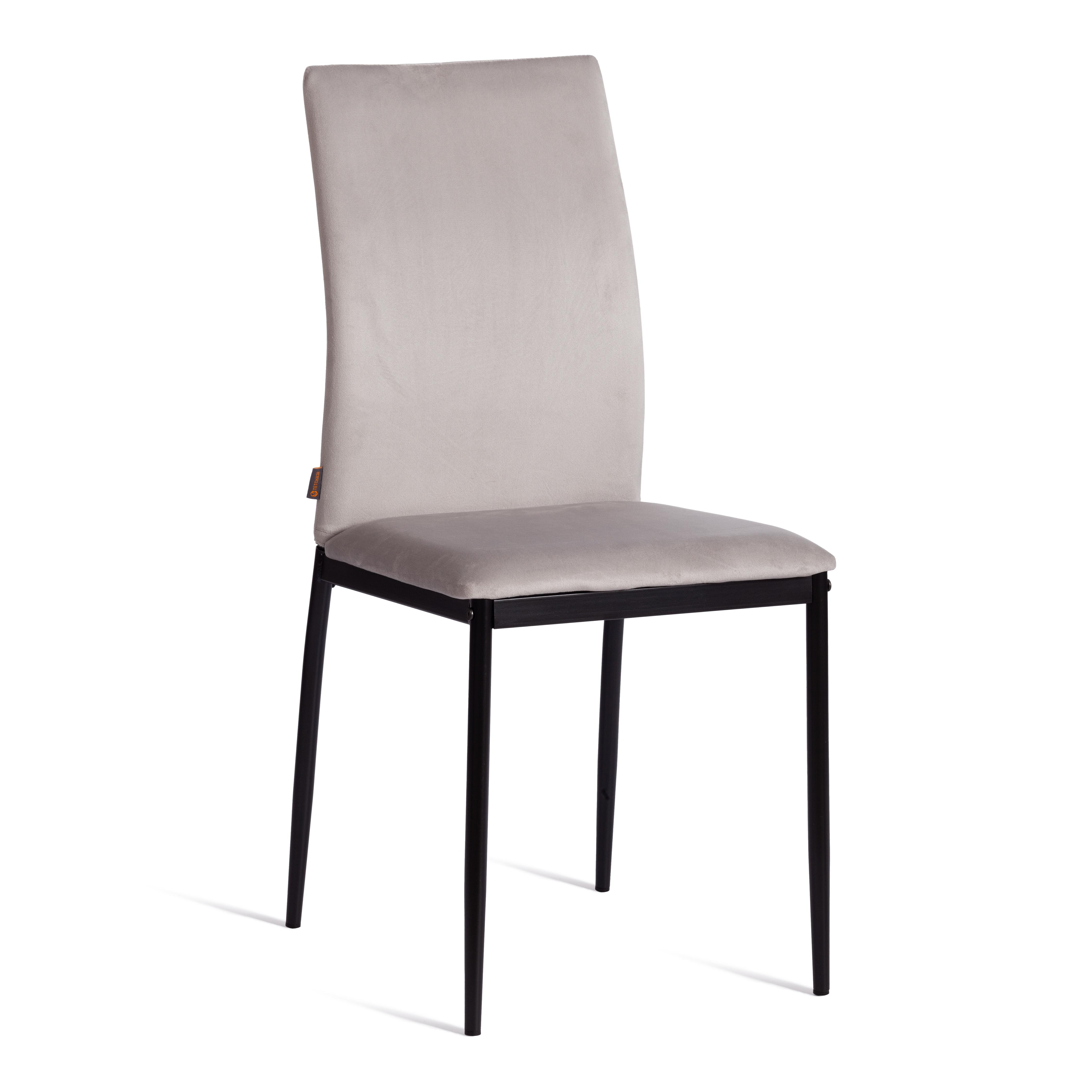 Стул Капри/Capri (мод.BC565-DC) металл, флок, 43х53х92см, светло-серый HLR14/черный