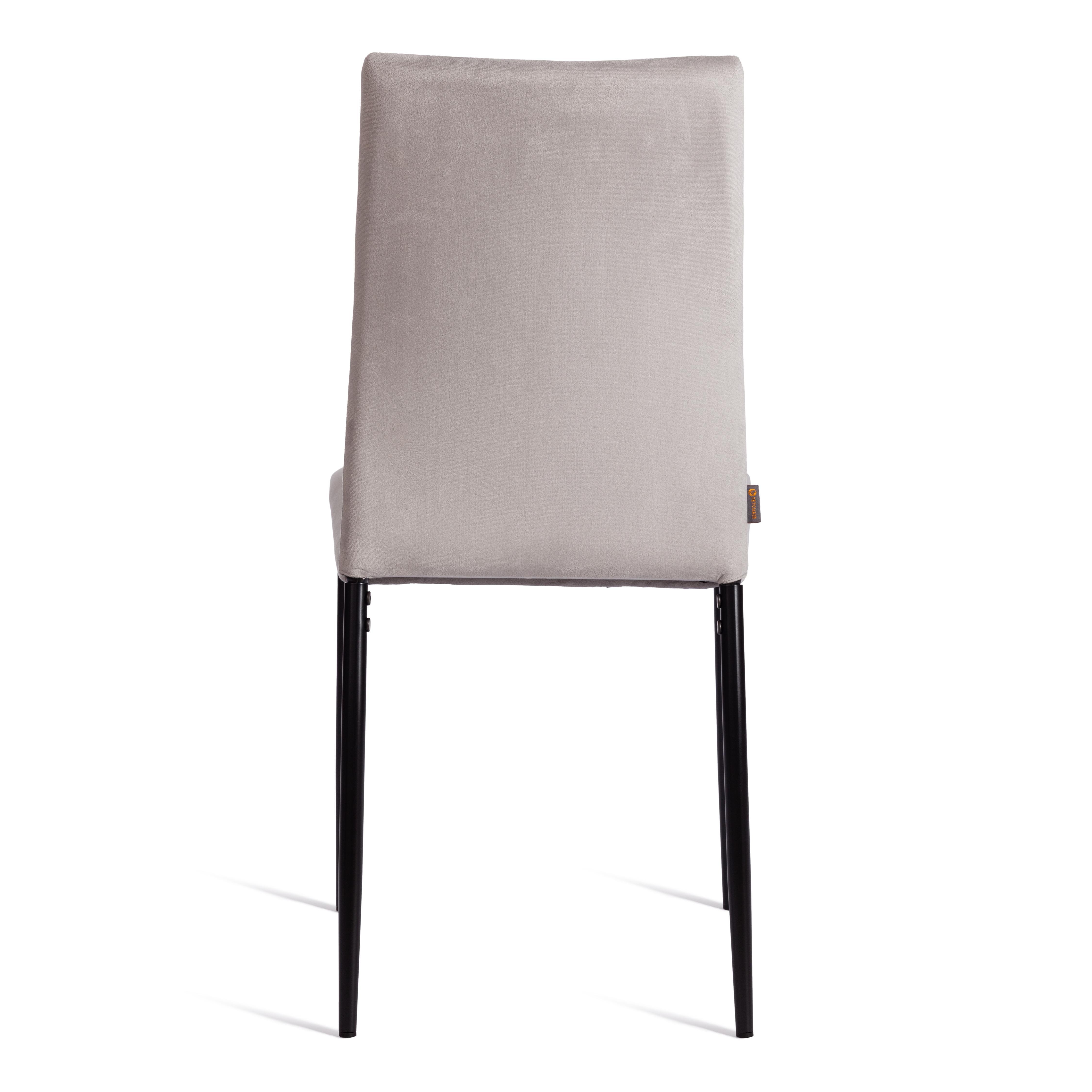 Стул Капри/Capri (мод.BC565-DC) металл, флок, 43х53х92см, светло-серый HLR14/черный