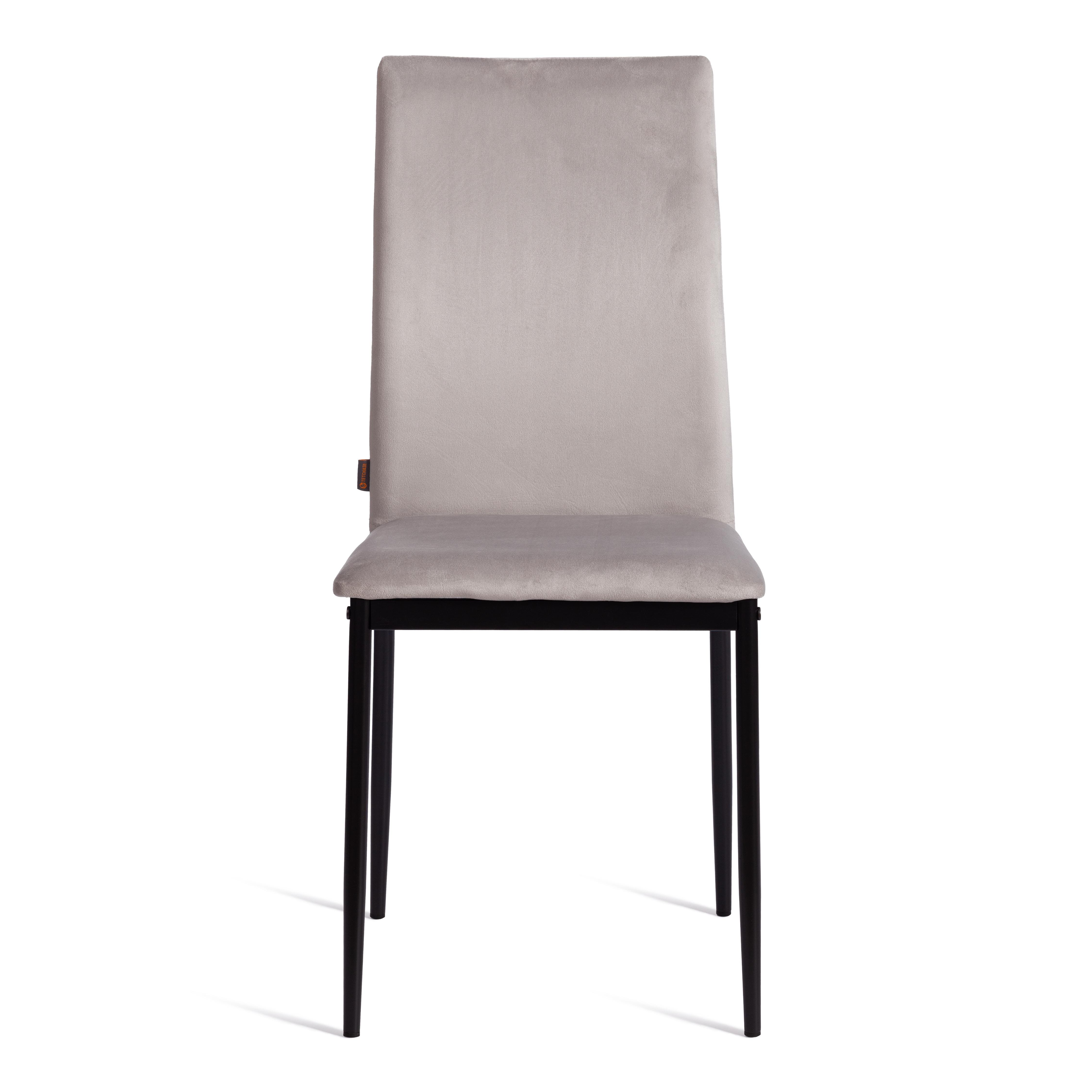 Стул Капри/Capri (мод.BC565-DC) металл, флок, 43х53х92см, светло-серый HLR14/черный