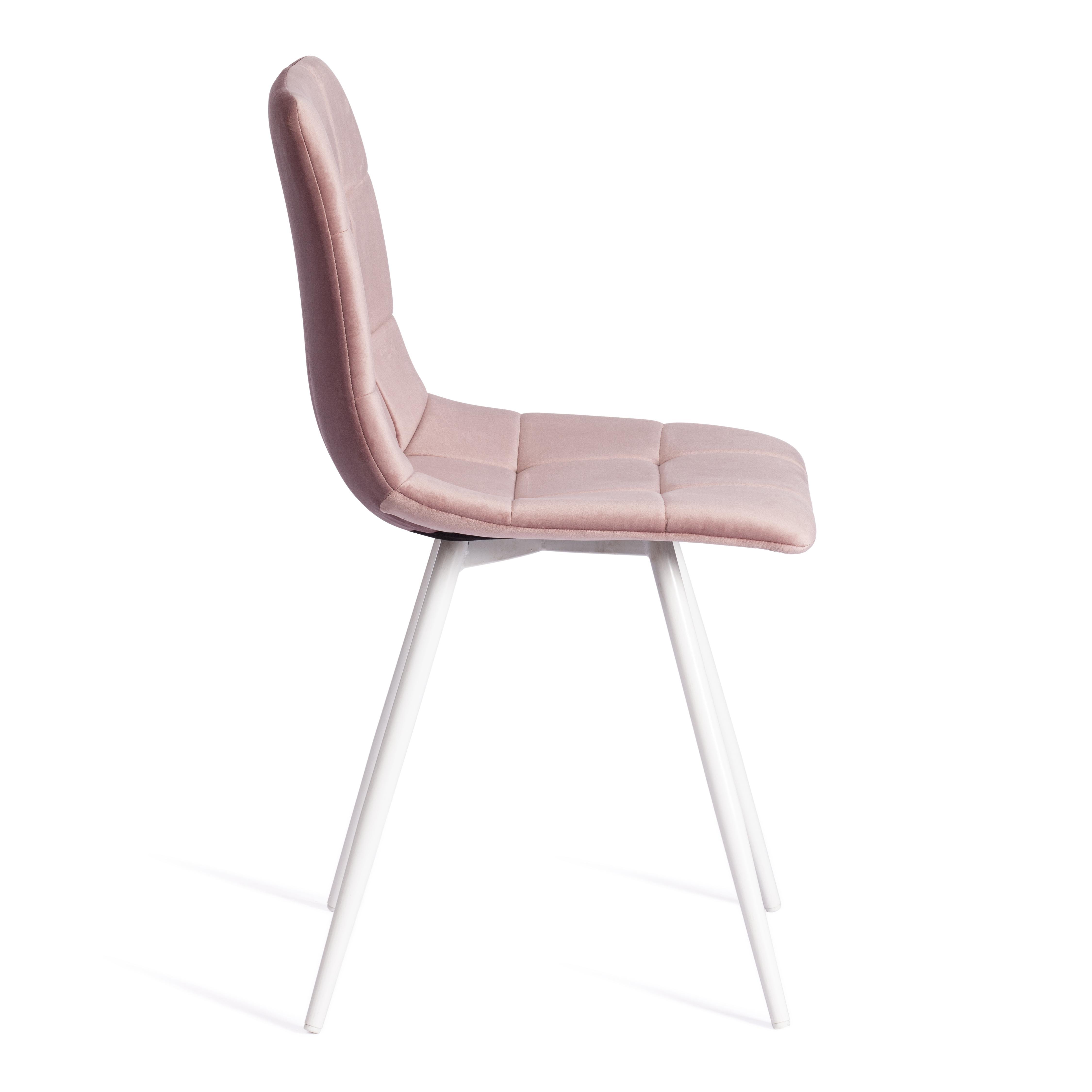 Стул Чилли/Chilly (мод. 7095-1) ткань/металл, 45х53х88см, лавандовый бархат 17/белый