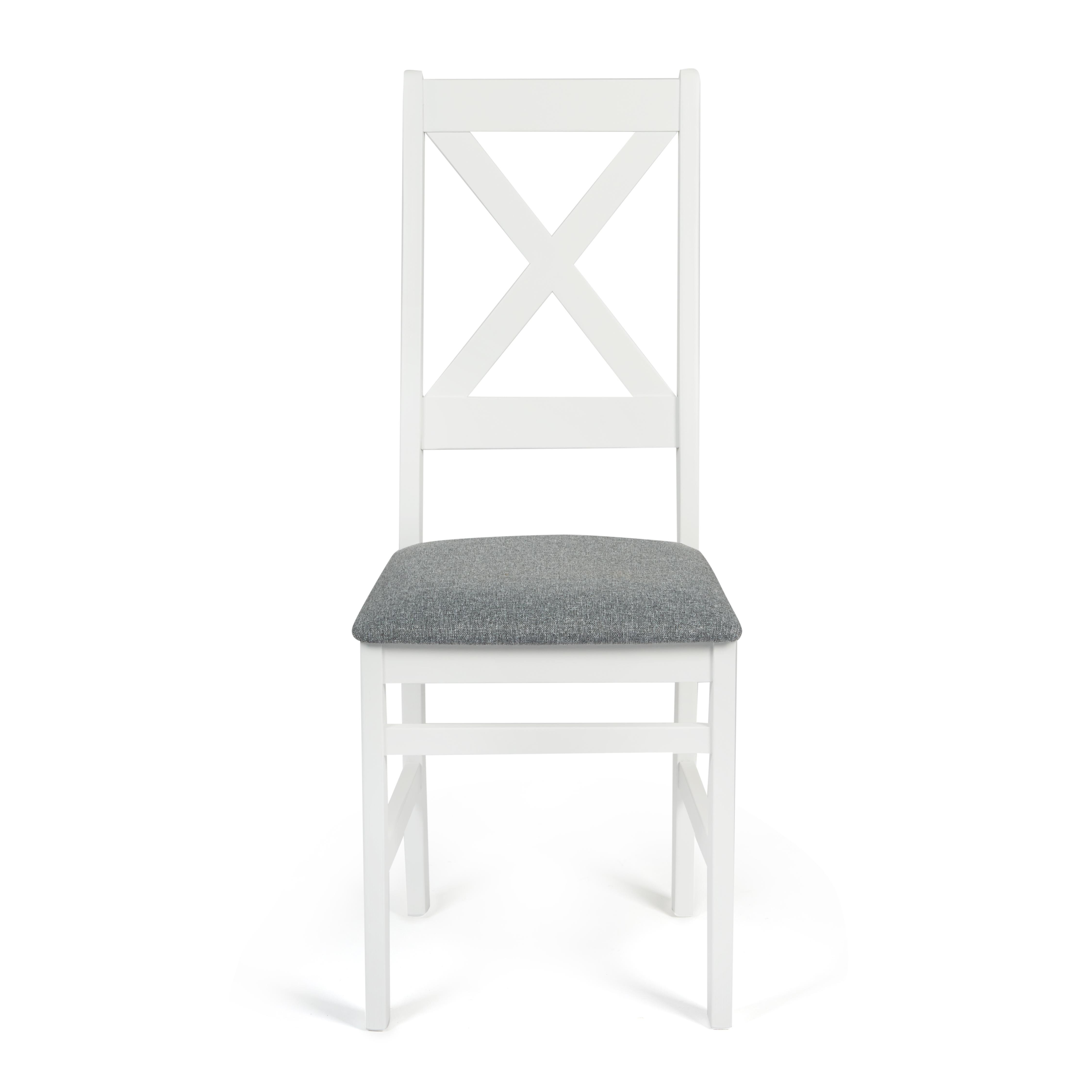 Стул Кроссман/Crossman Многослойная фанера, 100*41*40, white, ткань серая (16/1)