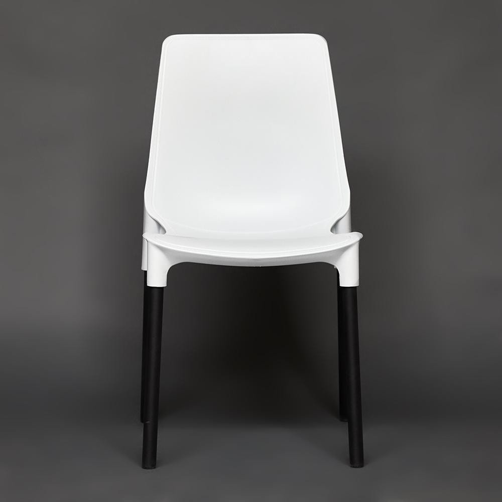 Стул Джениус/Genius (мод. 75) пластик/металл, 46x56x84cм, белый/опоры черные