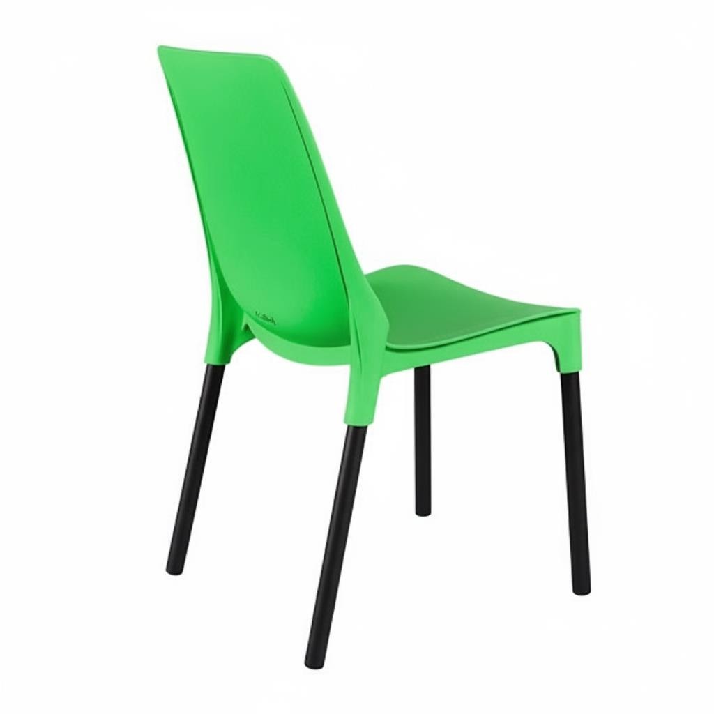 Стул Джениус/Genius (мод. 75) пластик/металл, 46x56x84cм, зеленый/опоры черные