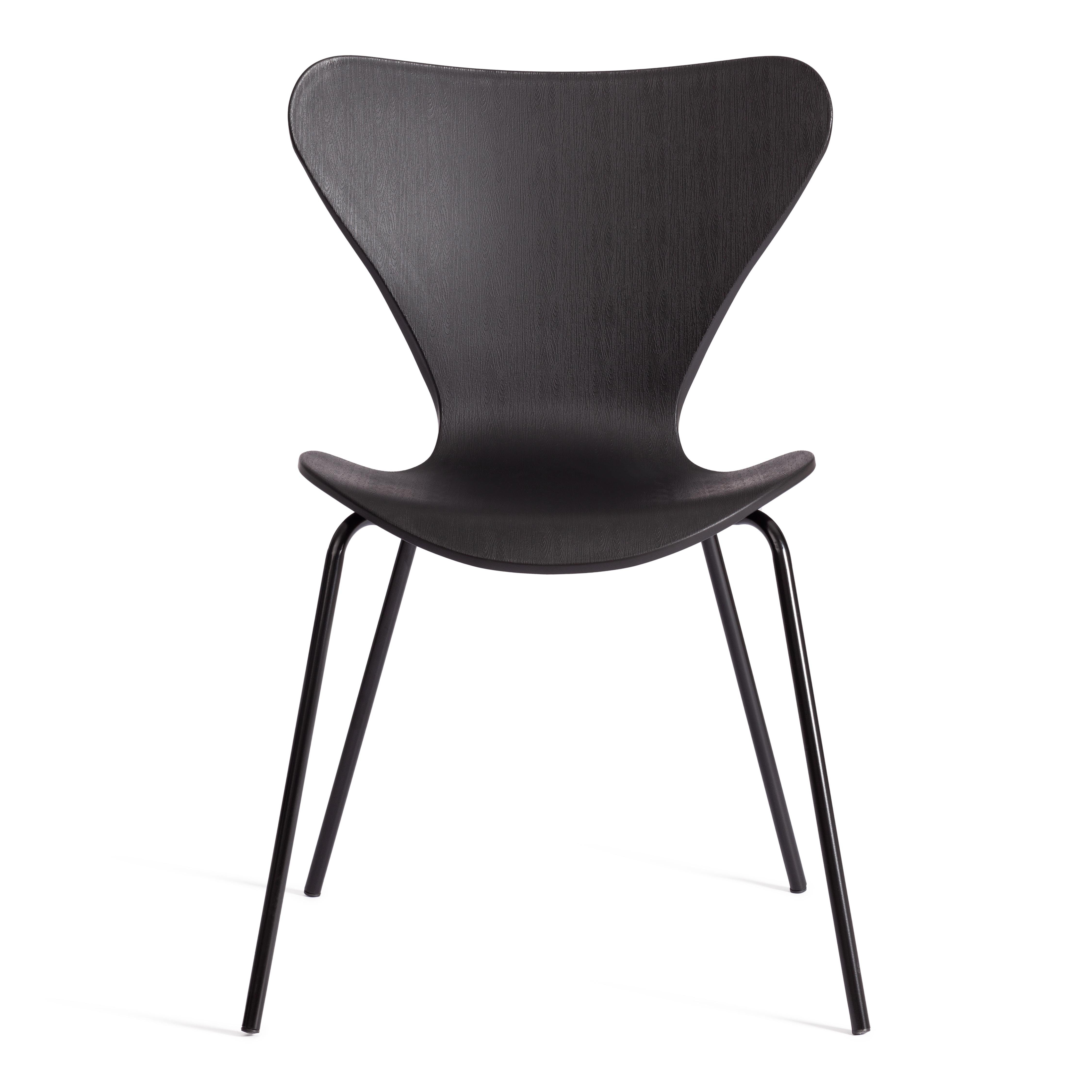 Стул Якобсен/Jacobsen (мод.DC 102-1) пластик/металл, 45х54.5х80см, черный/черный