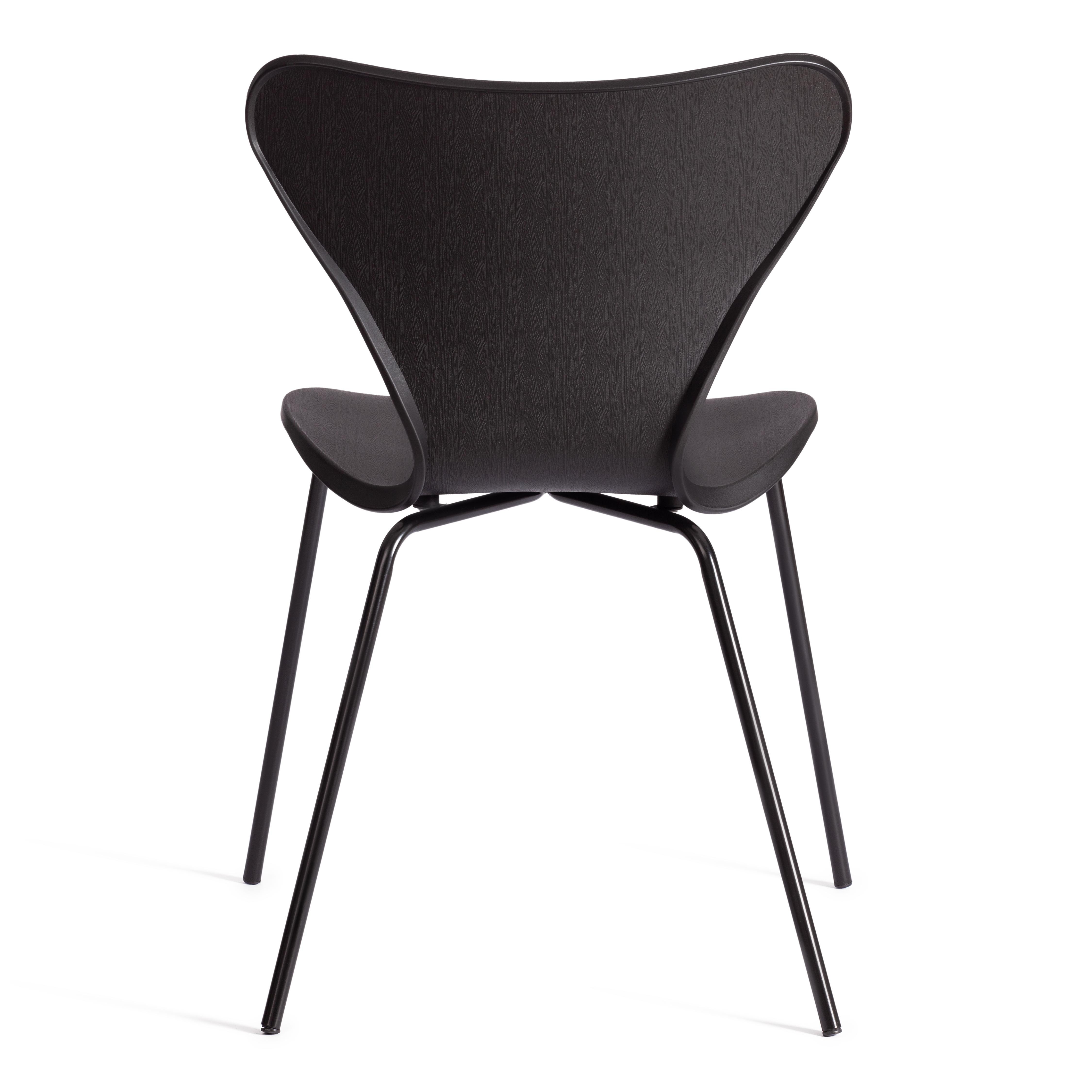 Стул Якобсен/Jacobsen (мод.DC 102-1) пластик/металл, 45х54.5х80см, черный/черный