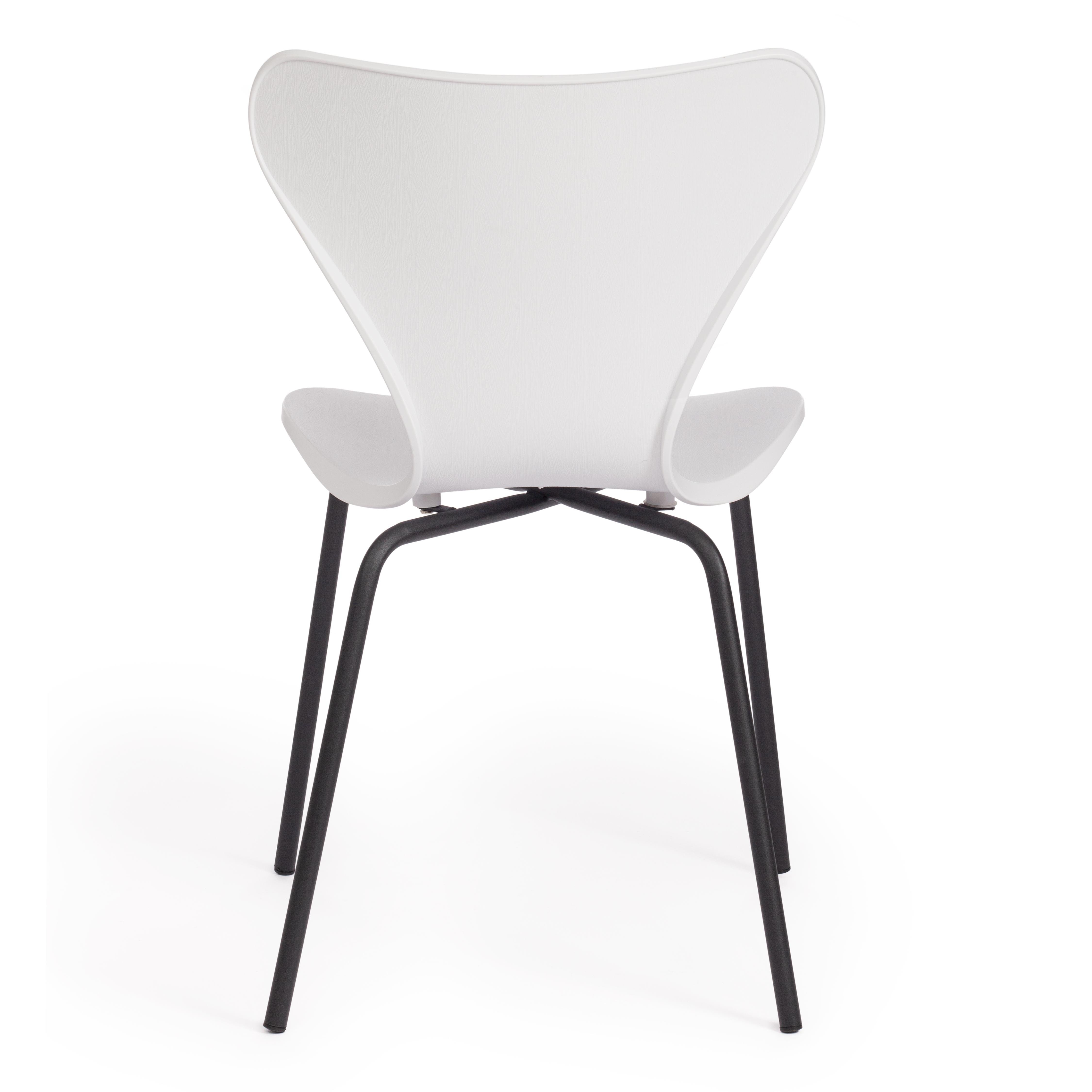 Стул Якобсен/Jacobsen (мод DC 102) пластик/металл, 50 х 46 х 82 см , белый 018/черный