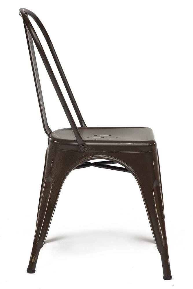 Стул Лофт Чаир/Loft Chair (мод.012)/1 шт. в упаковке металл, 45х35х85см, коричневый/античный коричневый