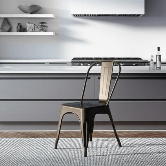 Стул Лофт Чаир/Loft Chair (мод.012)/1 шт. в упаковке металл, 45х35х85см, коричневый/античный коричневый