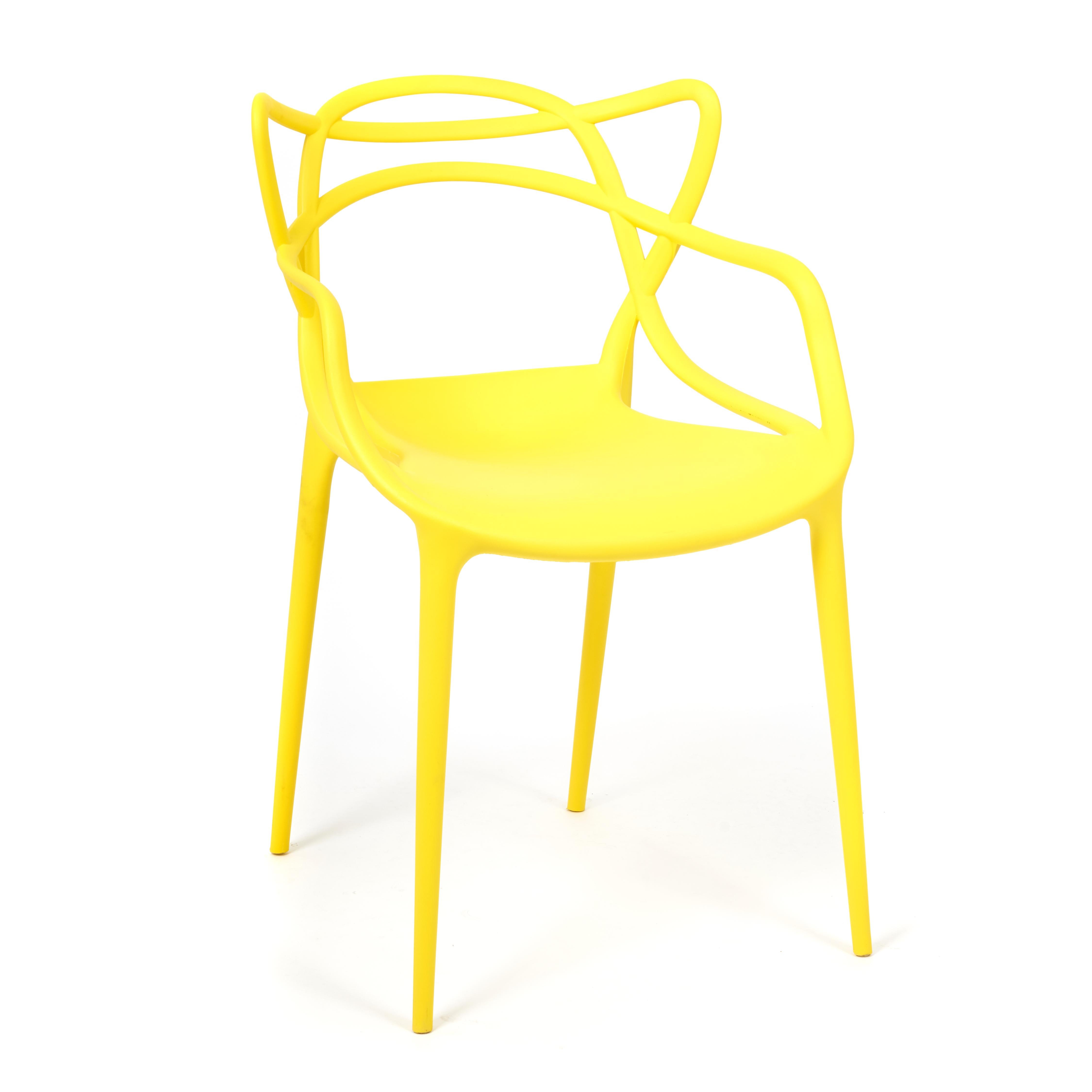 Стул Кет Чаир/Cat Chair (мод.028) пластик, 54,5х56х84см, желтый