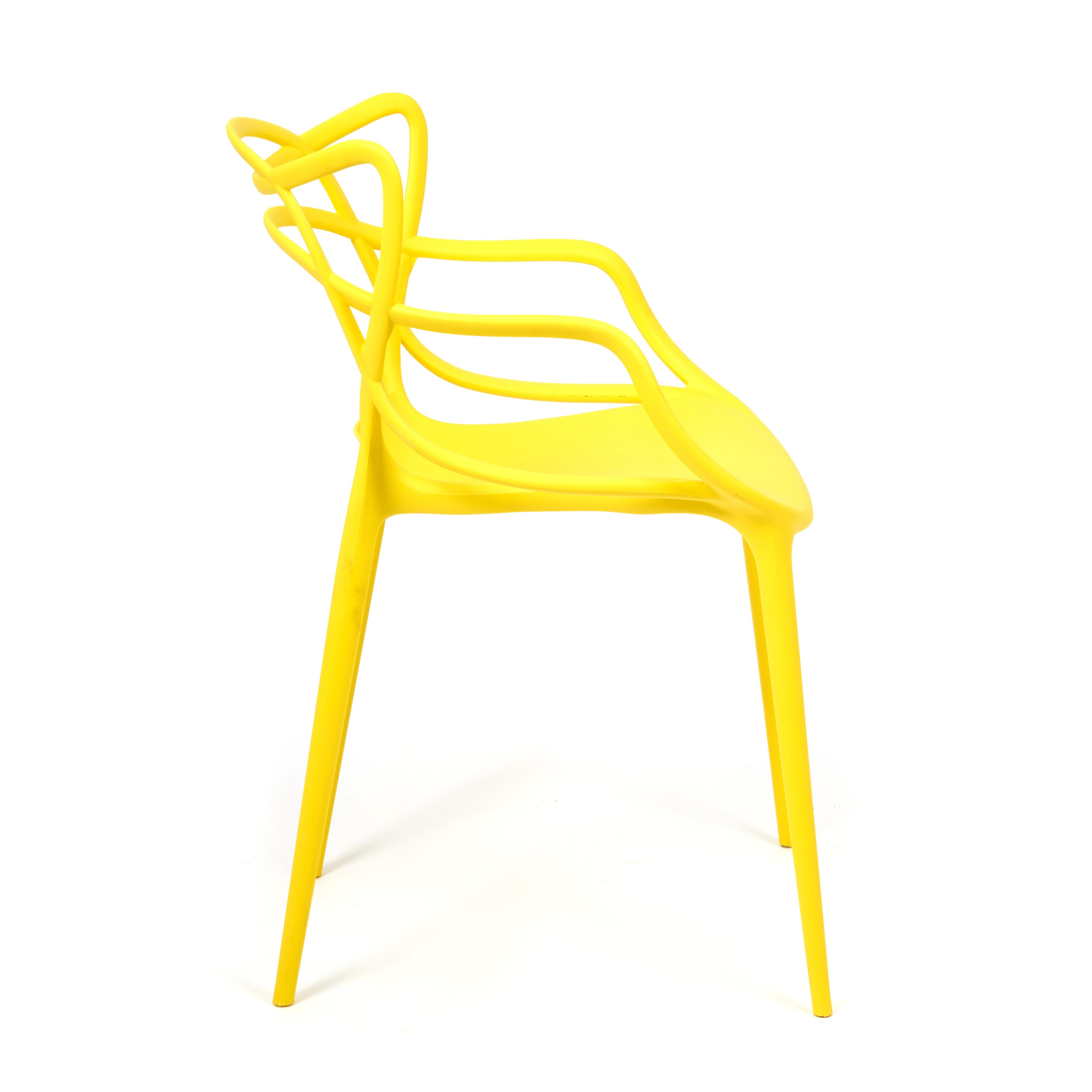 Стул Кет Чаир/Cat Chair (мод.028) пластик, 54,5х56х84см, желтый