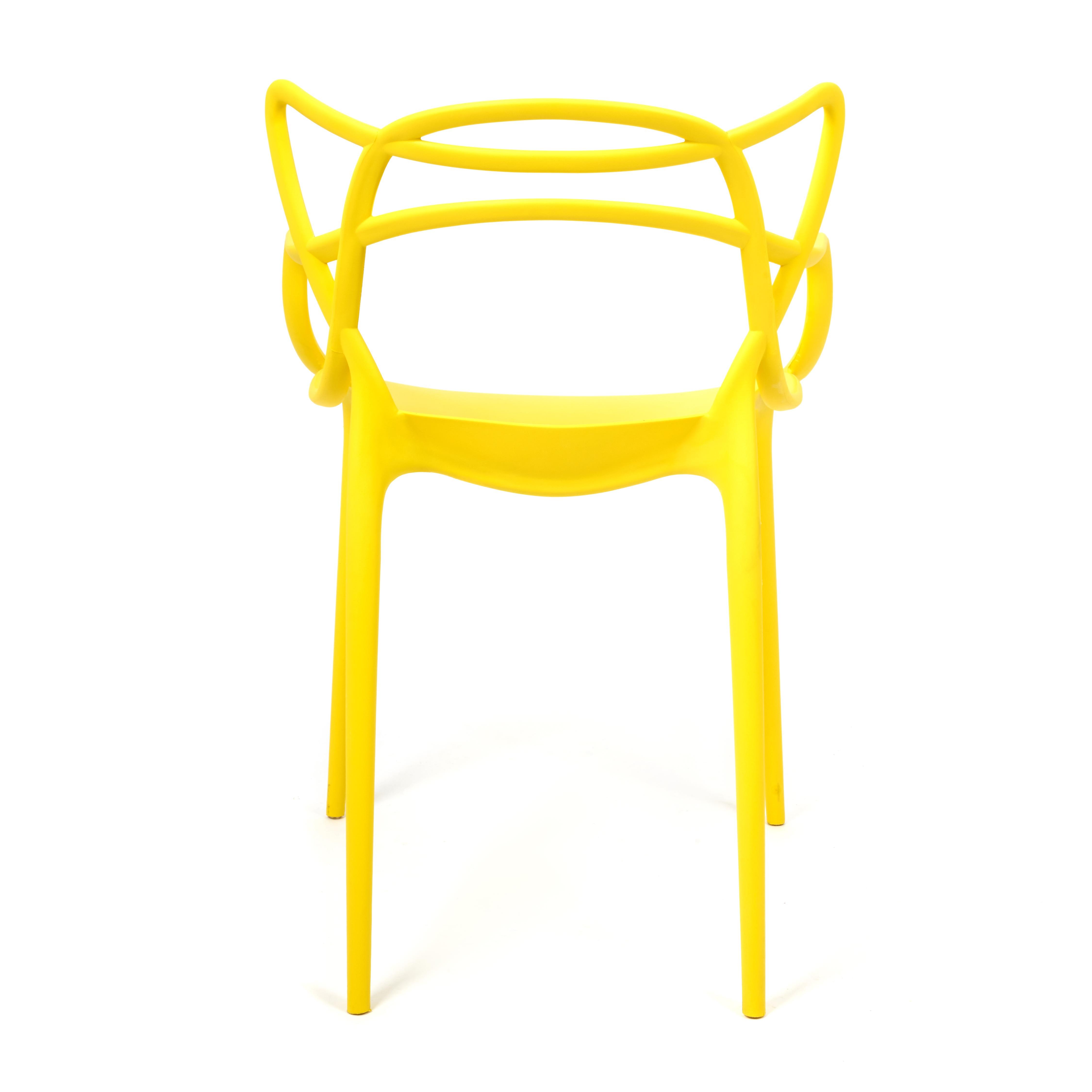 Стул Кет Чаир/Cat Chair (мод.028) пластик, 54,5х56х84см, желтый