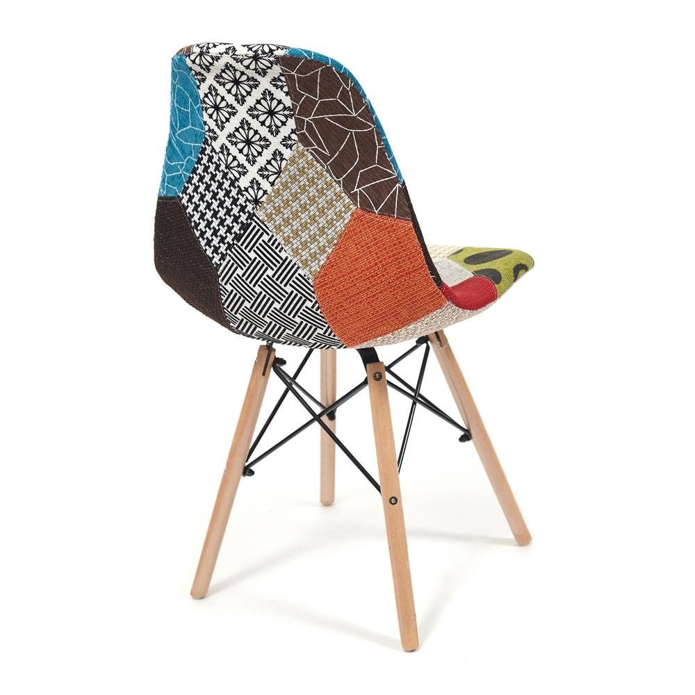 Стул Синди Софт Имс/Cindy Soft Eames (мод.023)/1 шт. в упаковке дерево бук/металл/мягкое сиденье/ткань, 51х46х83см, мультицвет