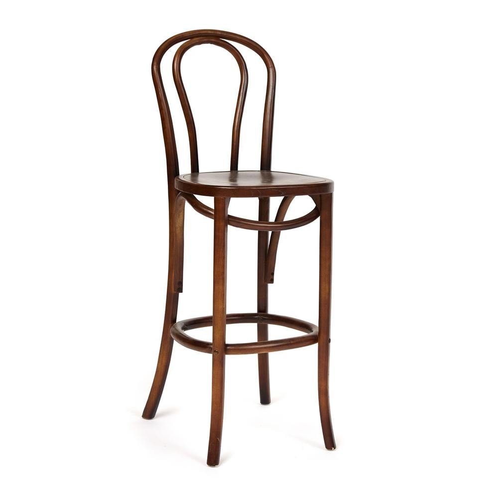 Стул барный Тонет Классик Бар Чаир/Thonet Classic Bar Chair (мод.СE6069) дерево вяз, 43х50,5х111, темный орех №5