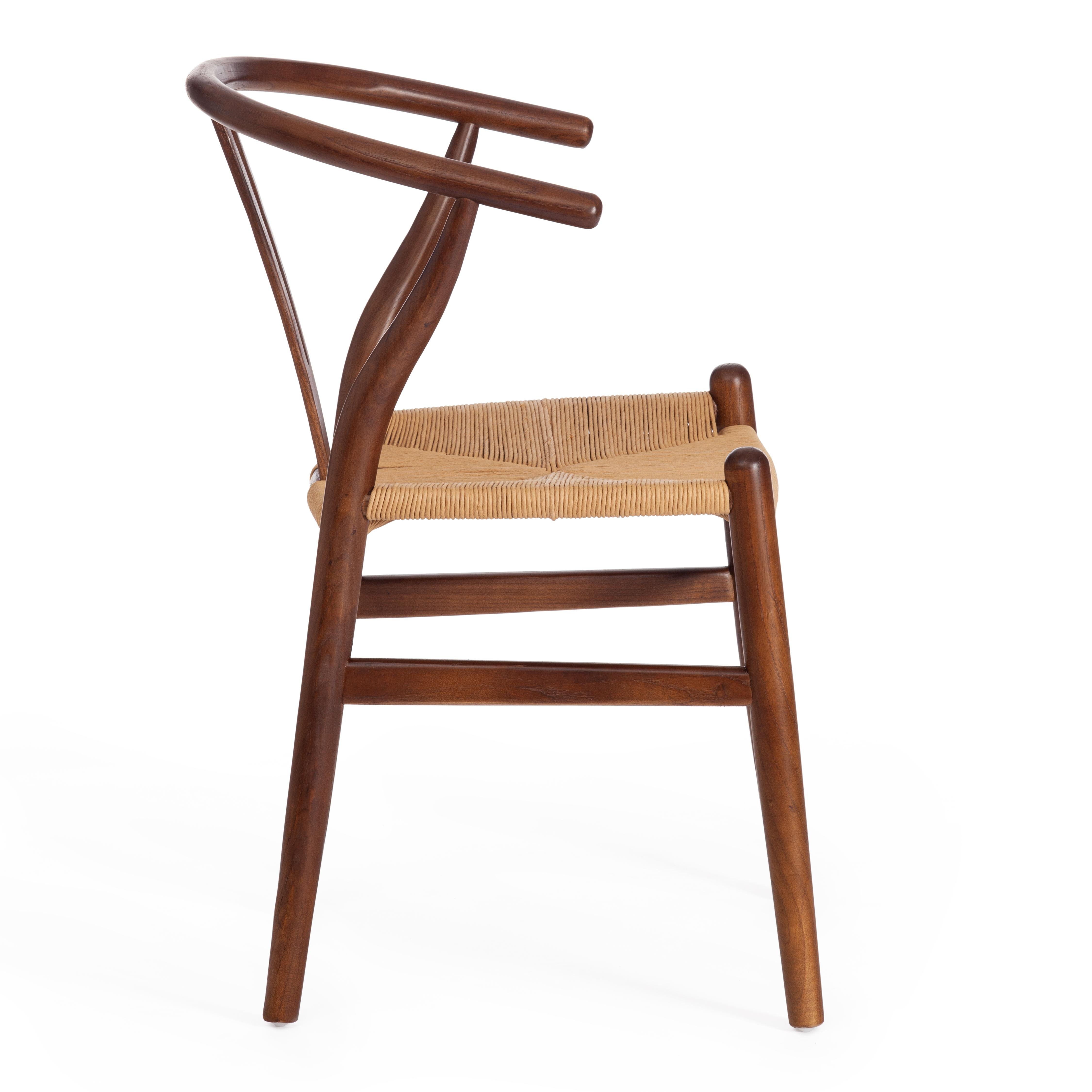 Стул Вишбон/Wishbone (мод.CB2212) дерево вяз, 57х50,5х79,5, темный орех №5