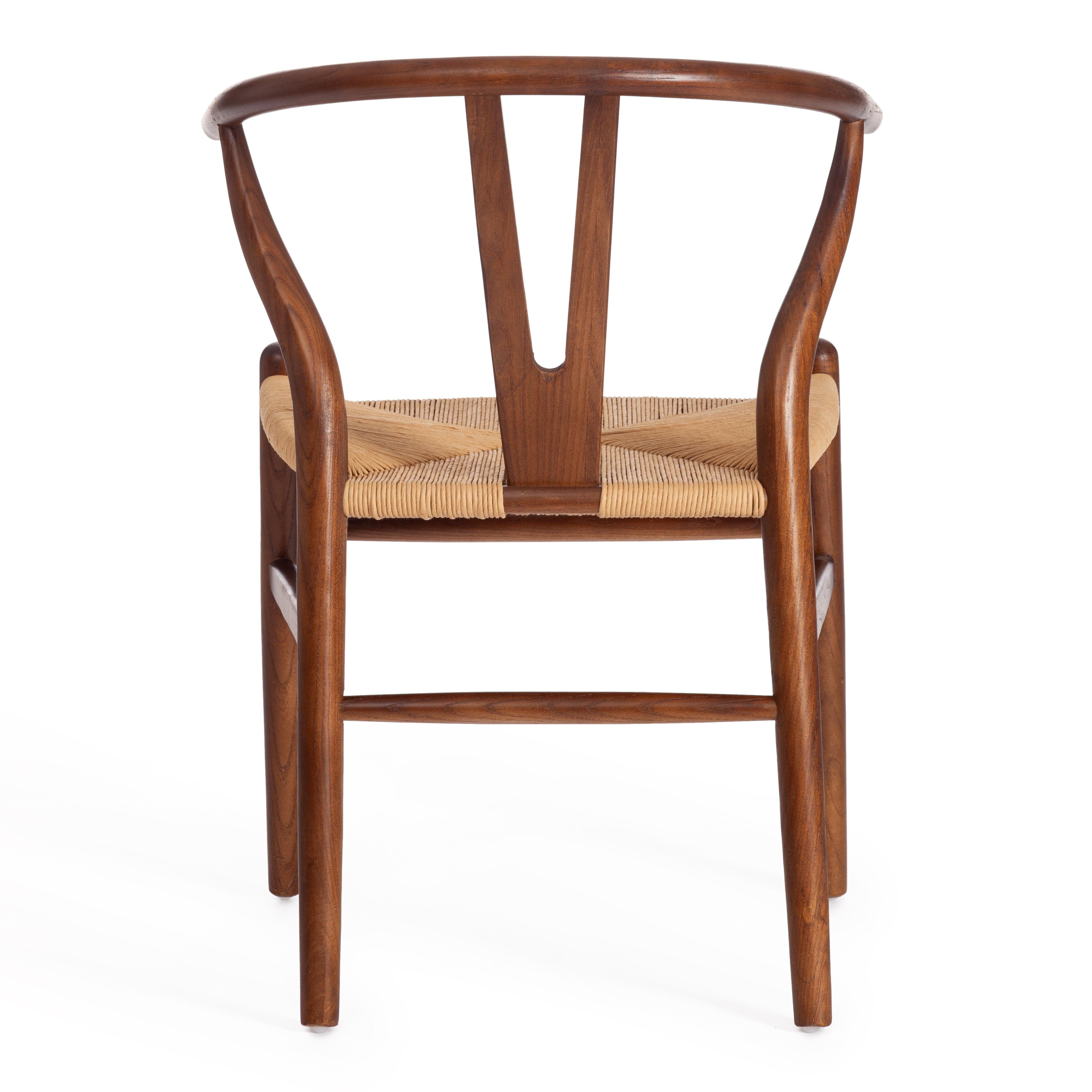 Стул Вишбон/Wishbone (мод.CB2212) дерево вяз, 57х50,5х79,5, темный орех №5