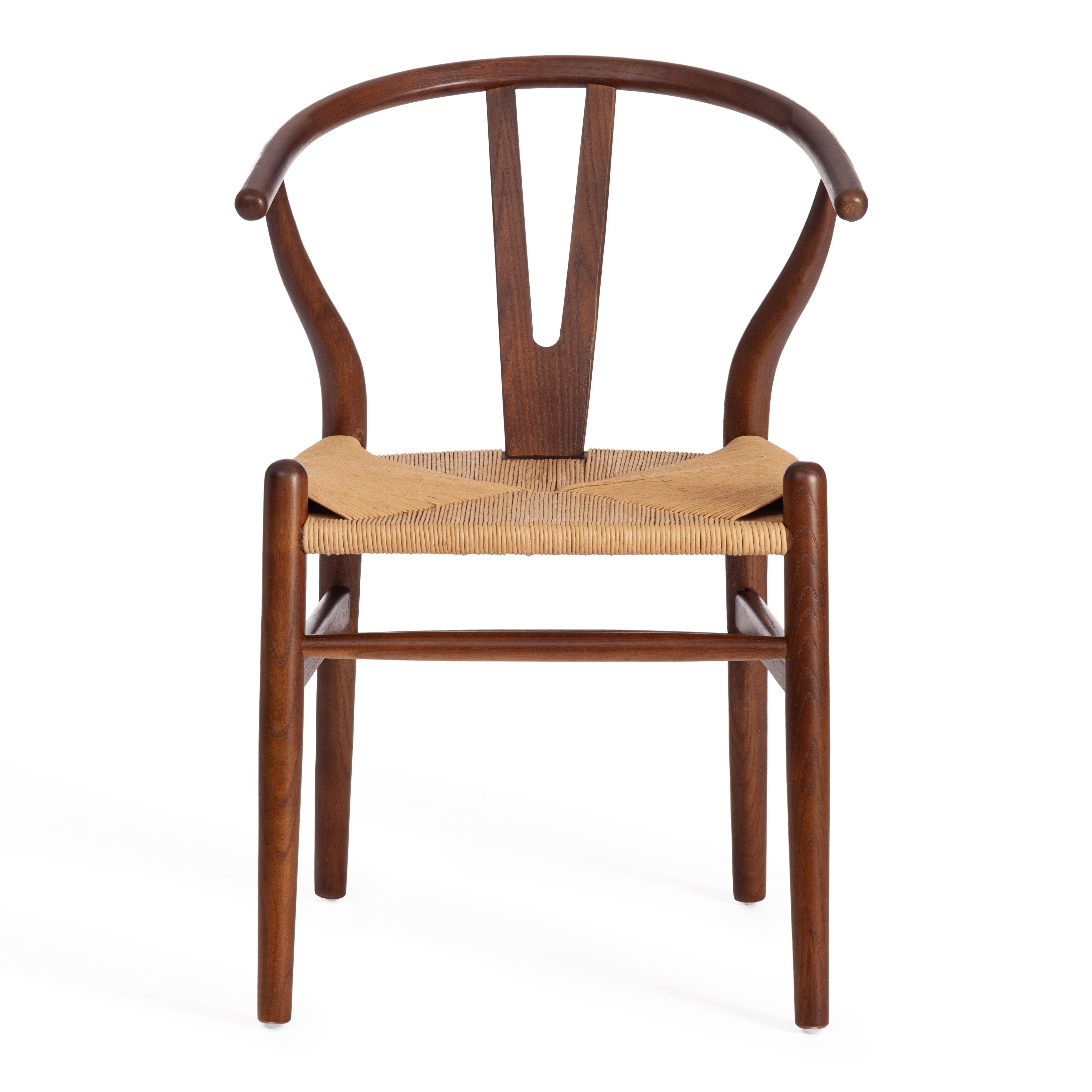 Стул Вишбон/Wishbone (мод.CB2212) дерево вяз, 57х50,5х79,5, темный орех №5