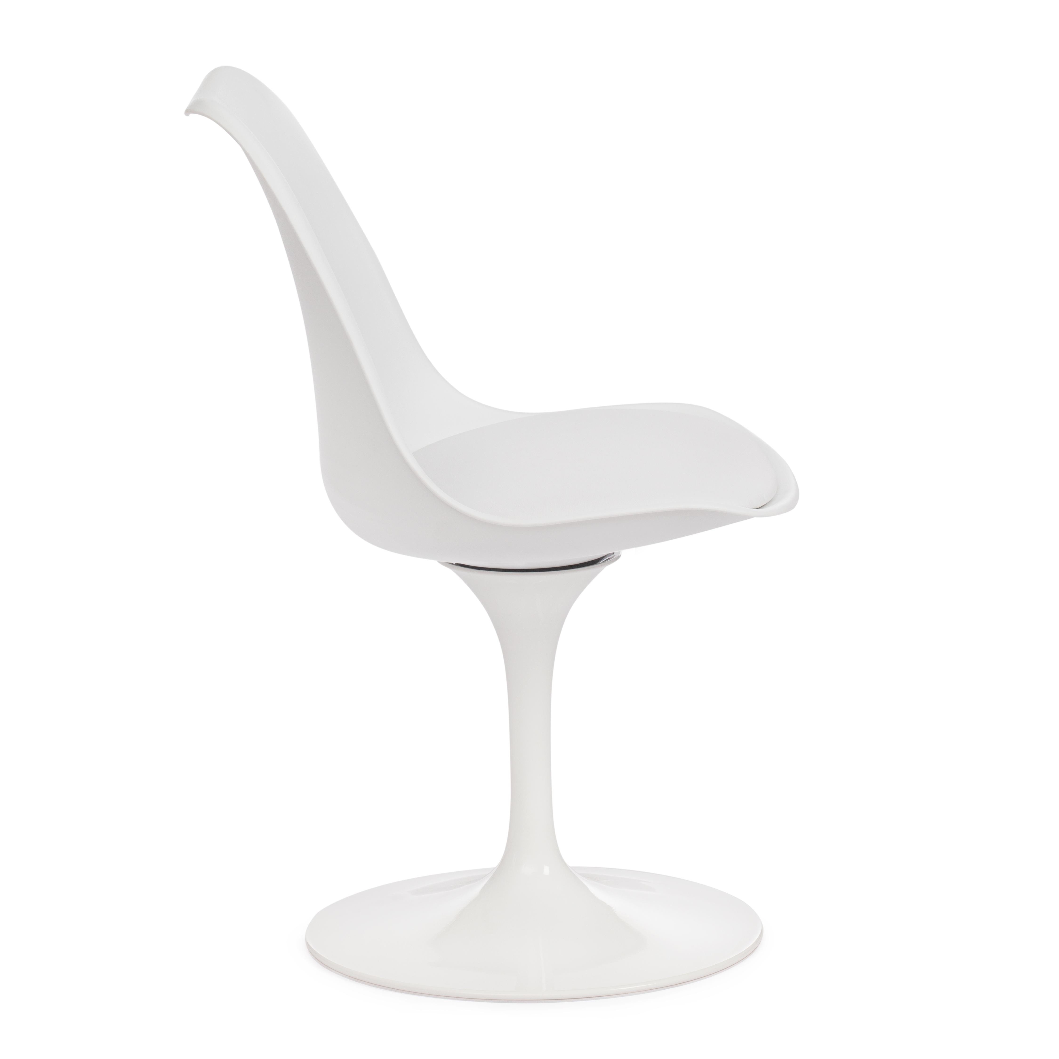Стул Тулип Фэшн Чаир/Tulip Fashion Chair (мод.109)/1 шт. в упаковке металл/пластик/, 48х55х81см, белый/белый