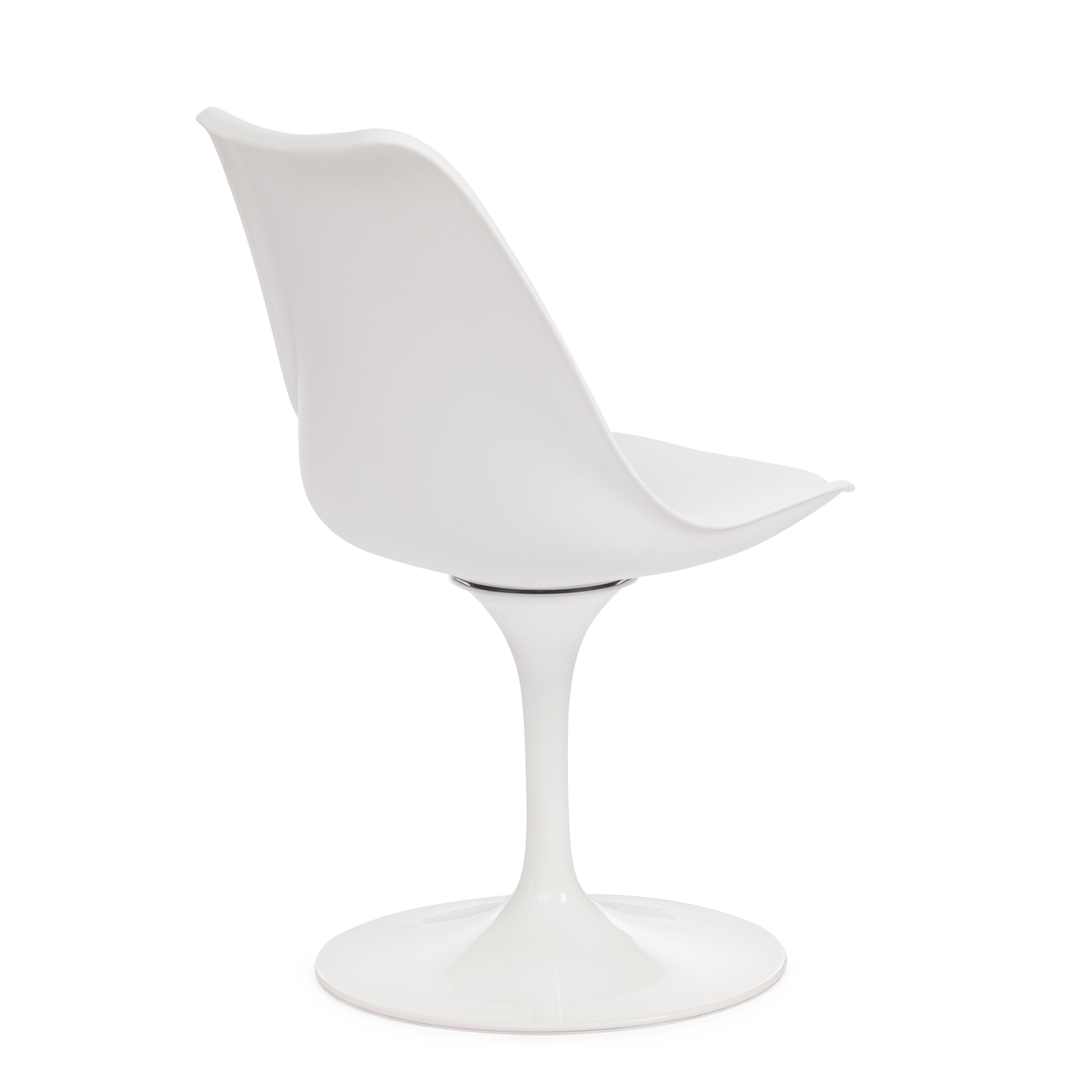 Стул Тулип Фэшн Чаир/Tulip Fashion Chair (мод.109)/1 шт. в упаковке металл/пластик/, 48х55х81см, белый/белый