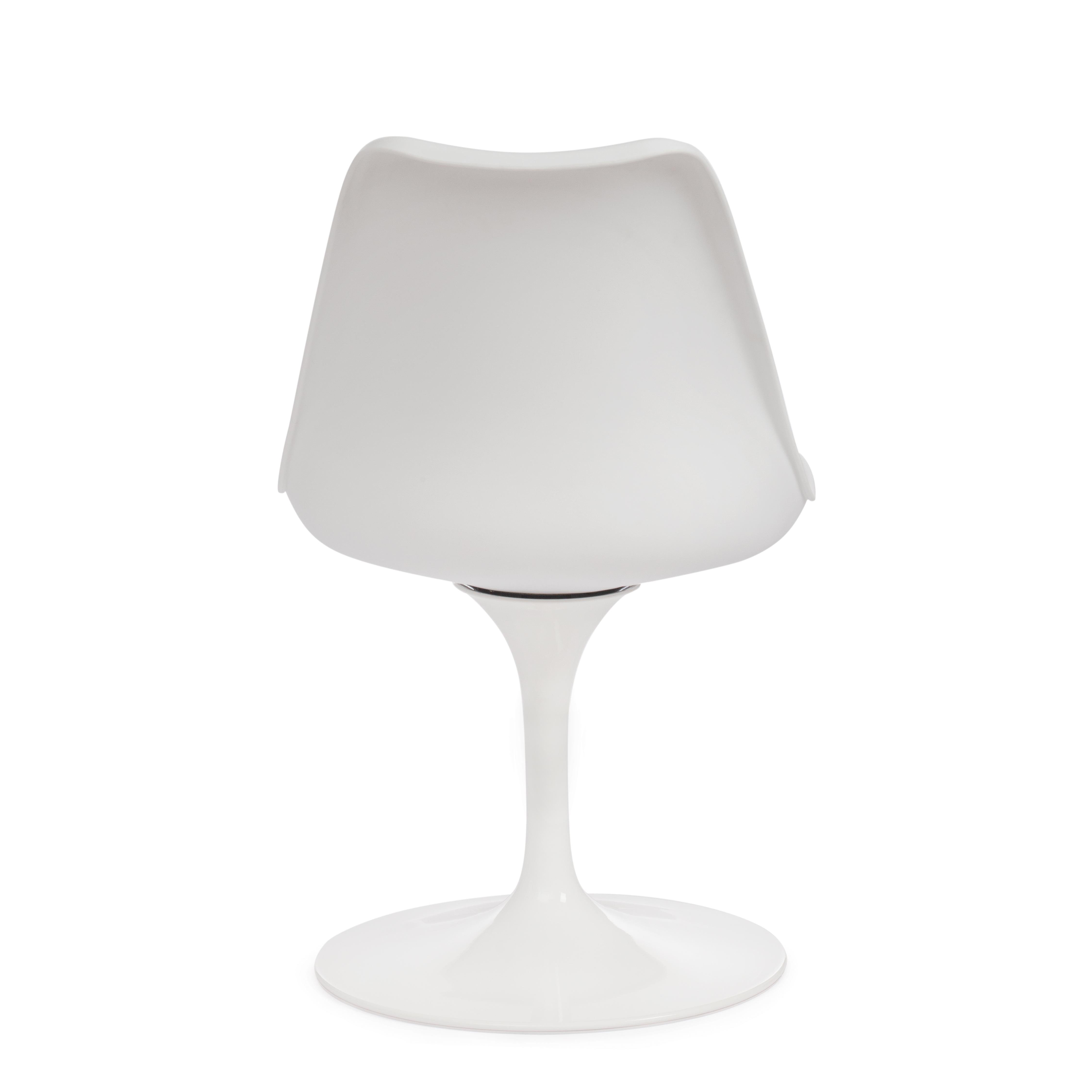 Стул Тулип Фэшн Чаир/Tulip Fashion Chair (мод.109)/1 шт. в упаковке металл/пластик/, 48х55х81см, белый/белый