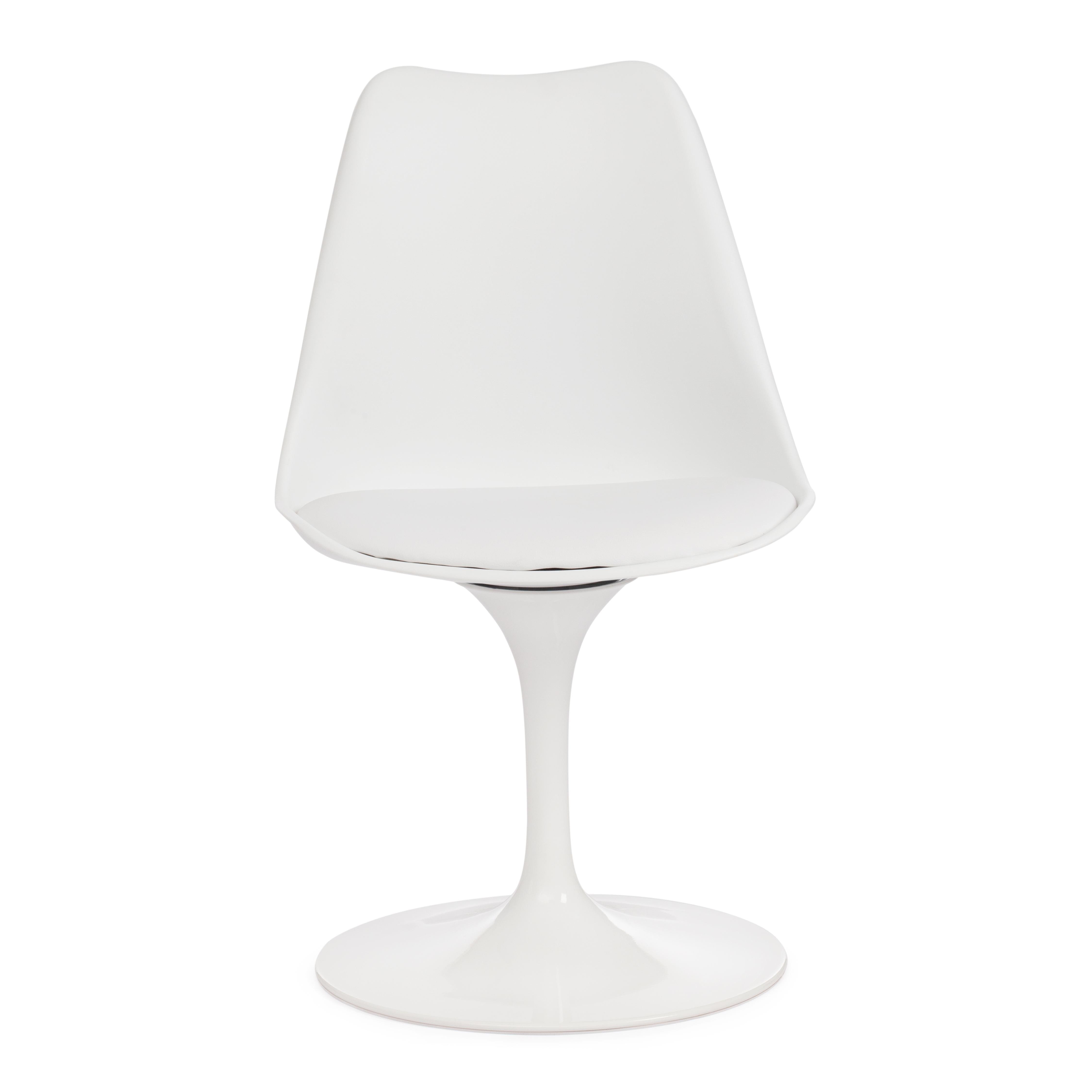 Стул Тулип Фэшн Чаир/Tulip Fashion Chair (мод.109)/1 шт. в упаковке металл/пластик/, 48х55х81см, белый/белый