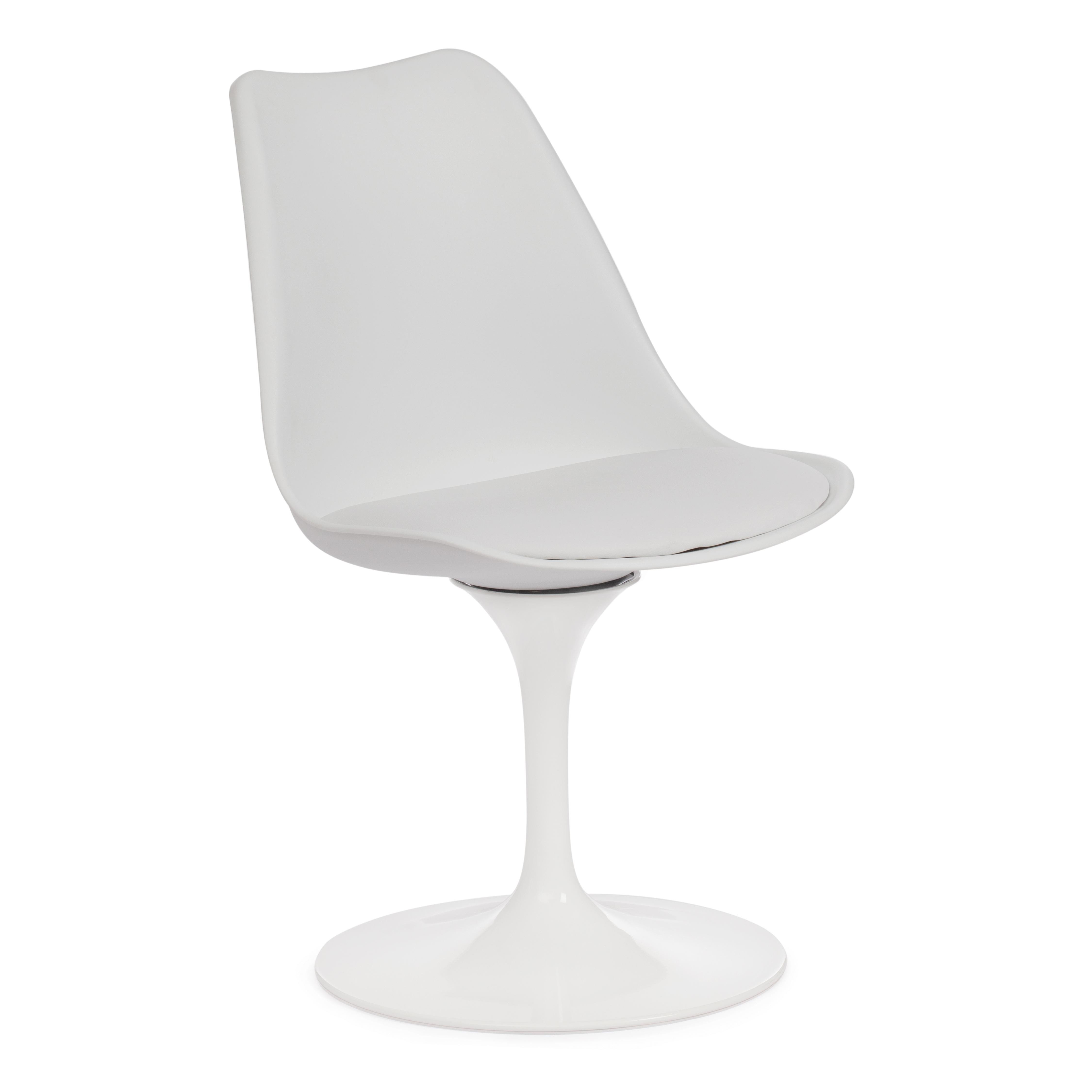 Стул Тулип Фэшн Чаир/Tulip Fashion Chair (мод.109) металл/пластик/, 48х55х81см, белый/белый
