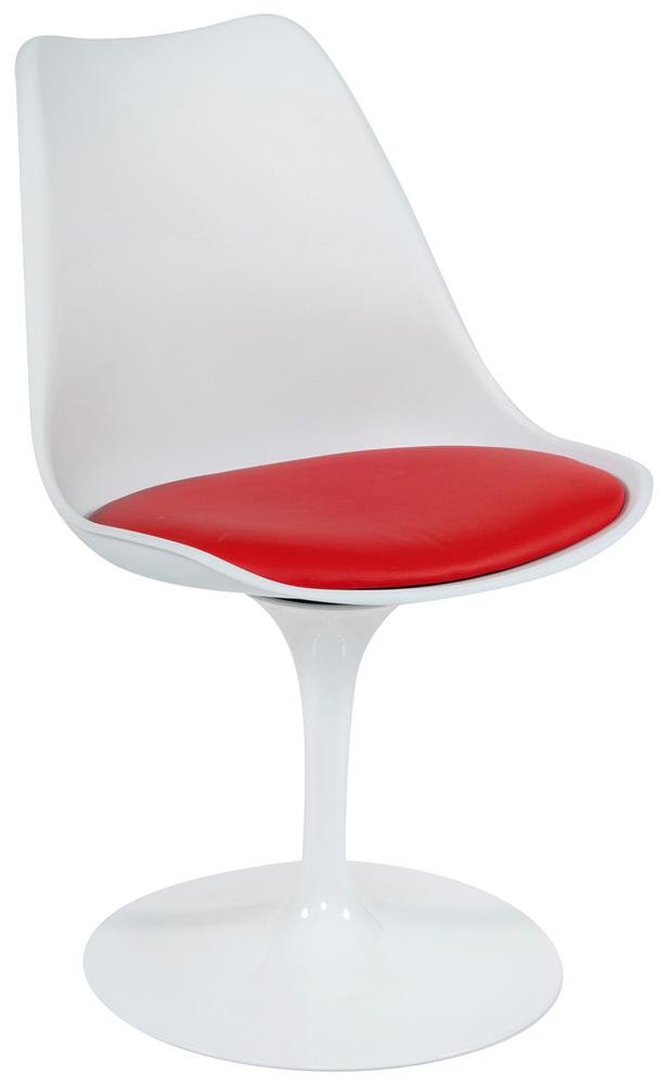 Стул Тулип Фэшн Чаир/Tulip Fashion Chair (мод.109) металл/пластик/, 48х55х81см, белый/красный