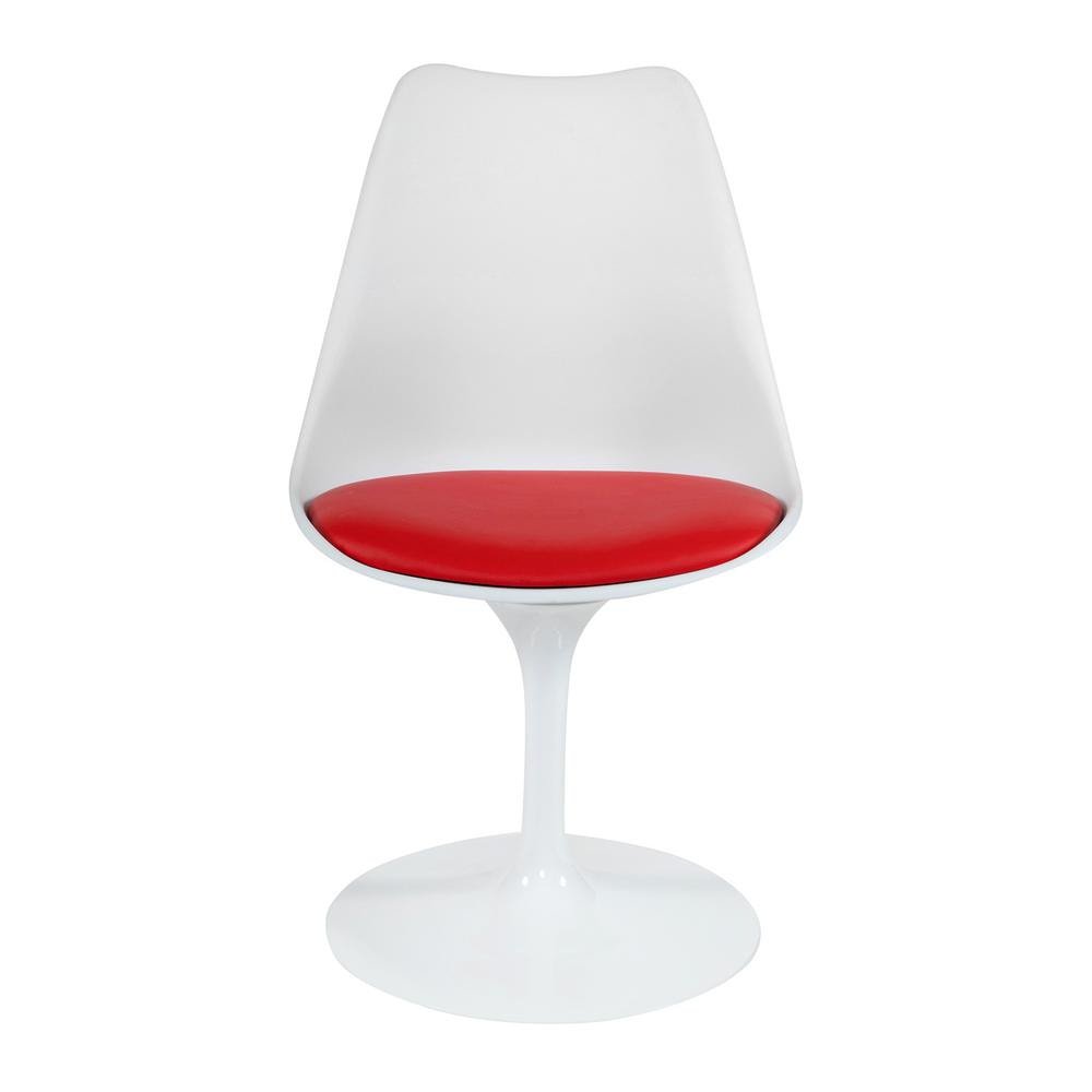 Стул Тулип Фэшн Чаир/Tulip Fashion Chair (мод.109) металл/пластик/, 48х55х81см, белый/красный