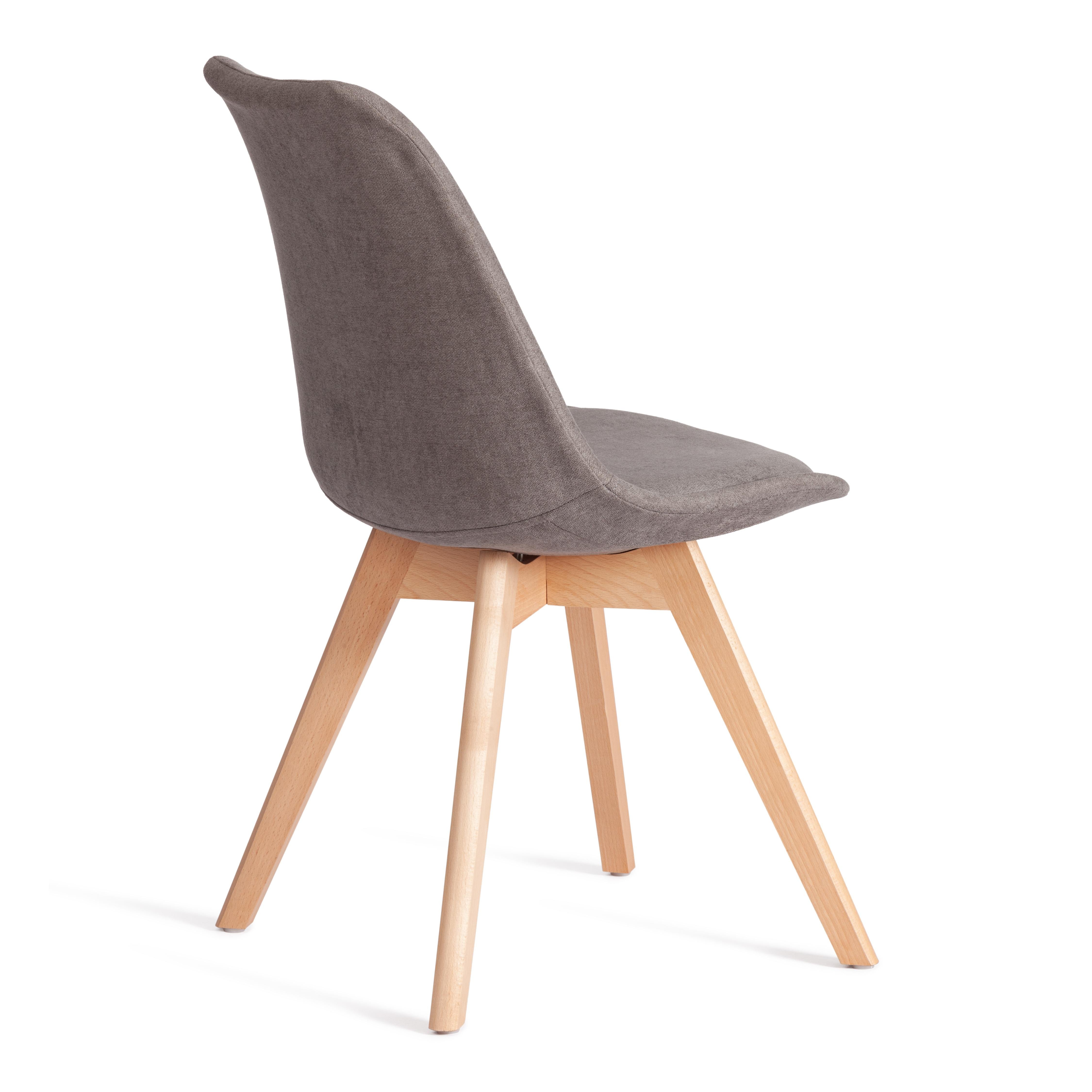 Стул Тулип Софт/Tulip Soft (мод.053V) дерево/пластик/ткань, 49,5х54,5х84см, серый LY1701-26